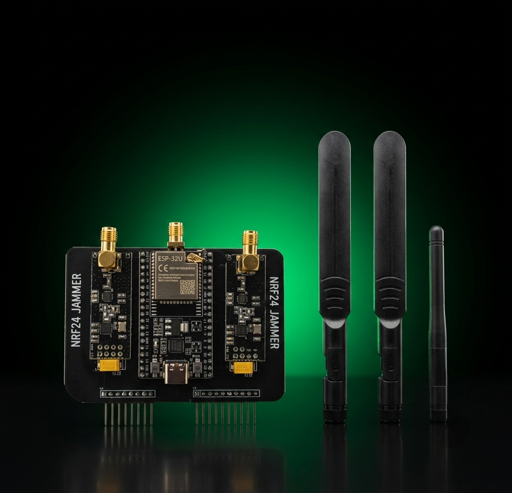 New ESP32 + NRF24L01 PA LNA 2.4GHz Module for Flipper Zero,Upgraded Antenna supports Bluetooth Blocker signal Development Board