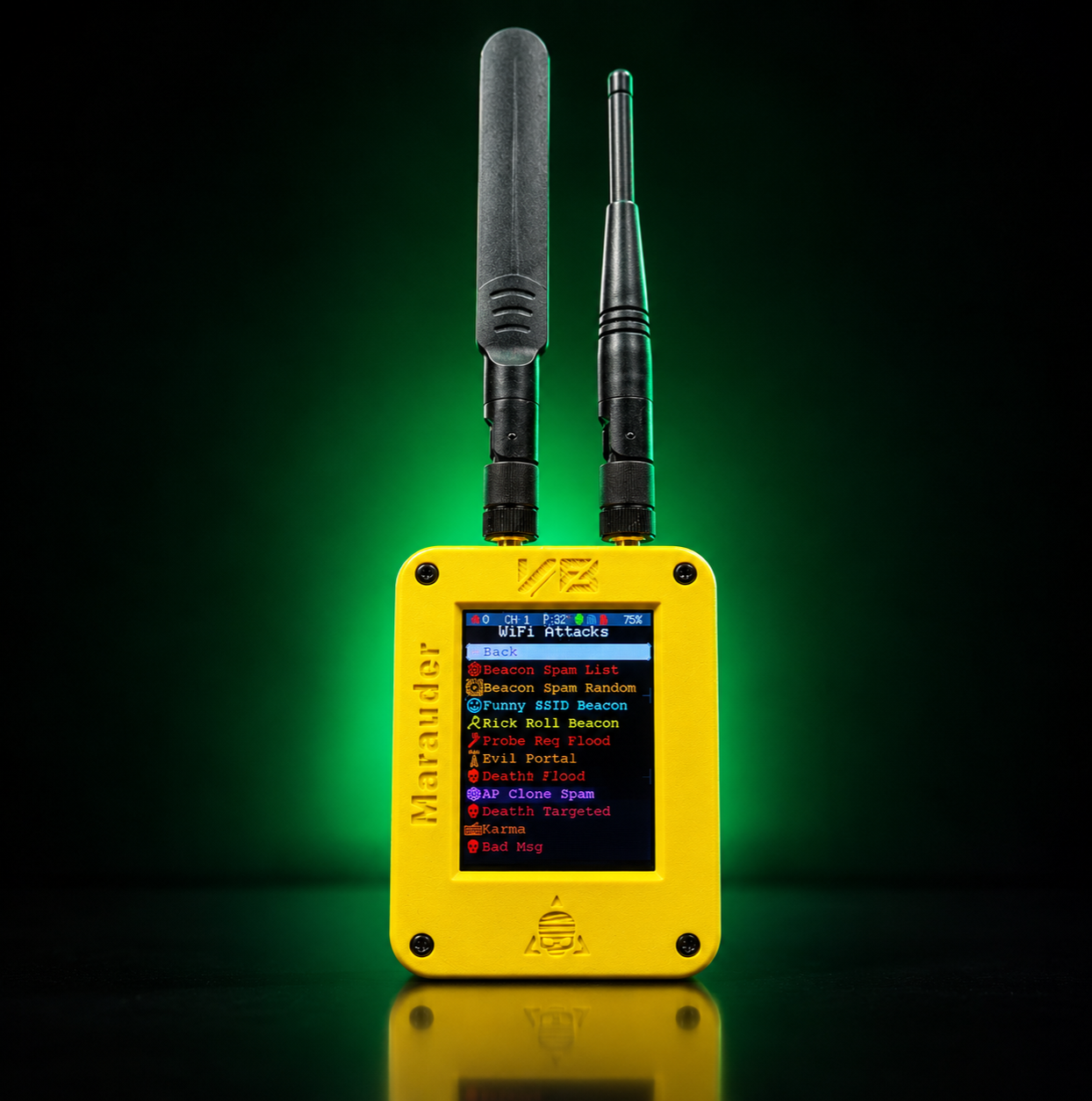 ESP32 Marauder V8 Ultimate Version 2.8 Inch Touch Display Dual Band WiFi Bluetooth GPS Support 2.4G & 5G Signal Wireless Tool